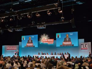 Kier Starmer delivering his TUC Congress speech