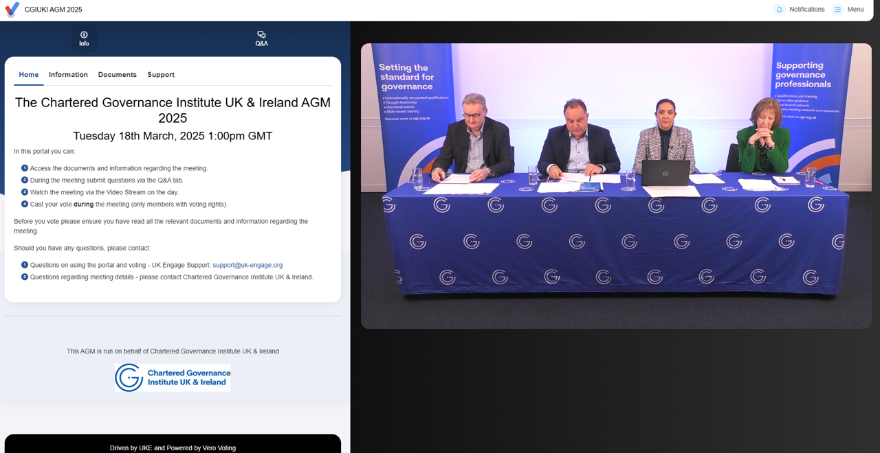 AGM - CGI AGM taking place for Chartered Governance Institute UK & Ireland